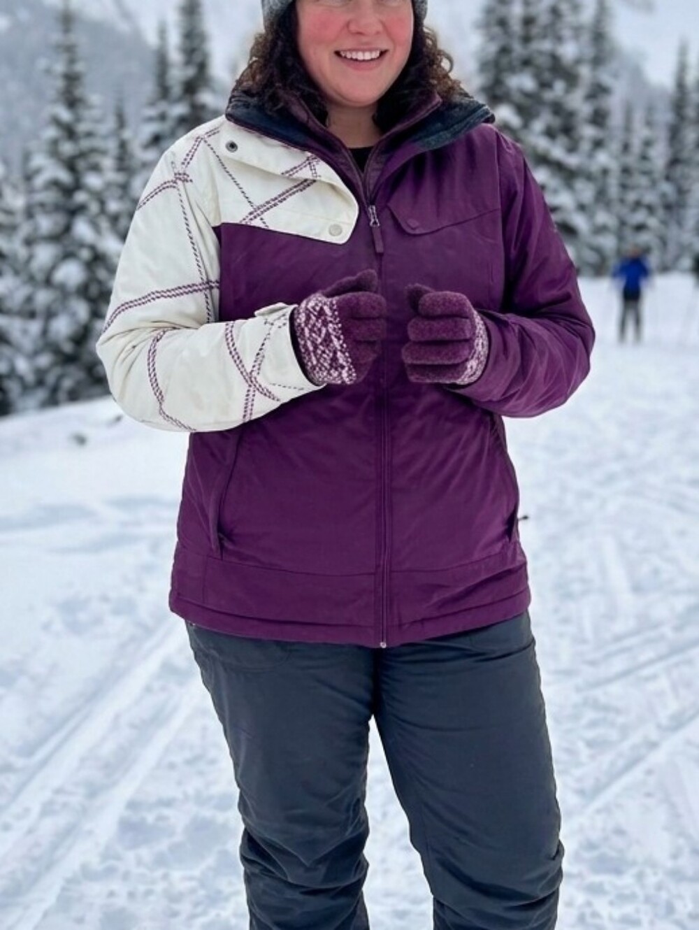 Columbia Women's XL Purple White Jacket Winter Insulated Coat